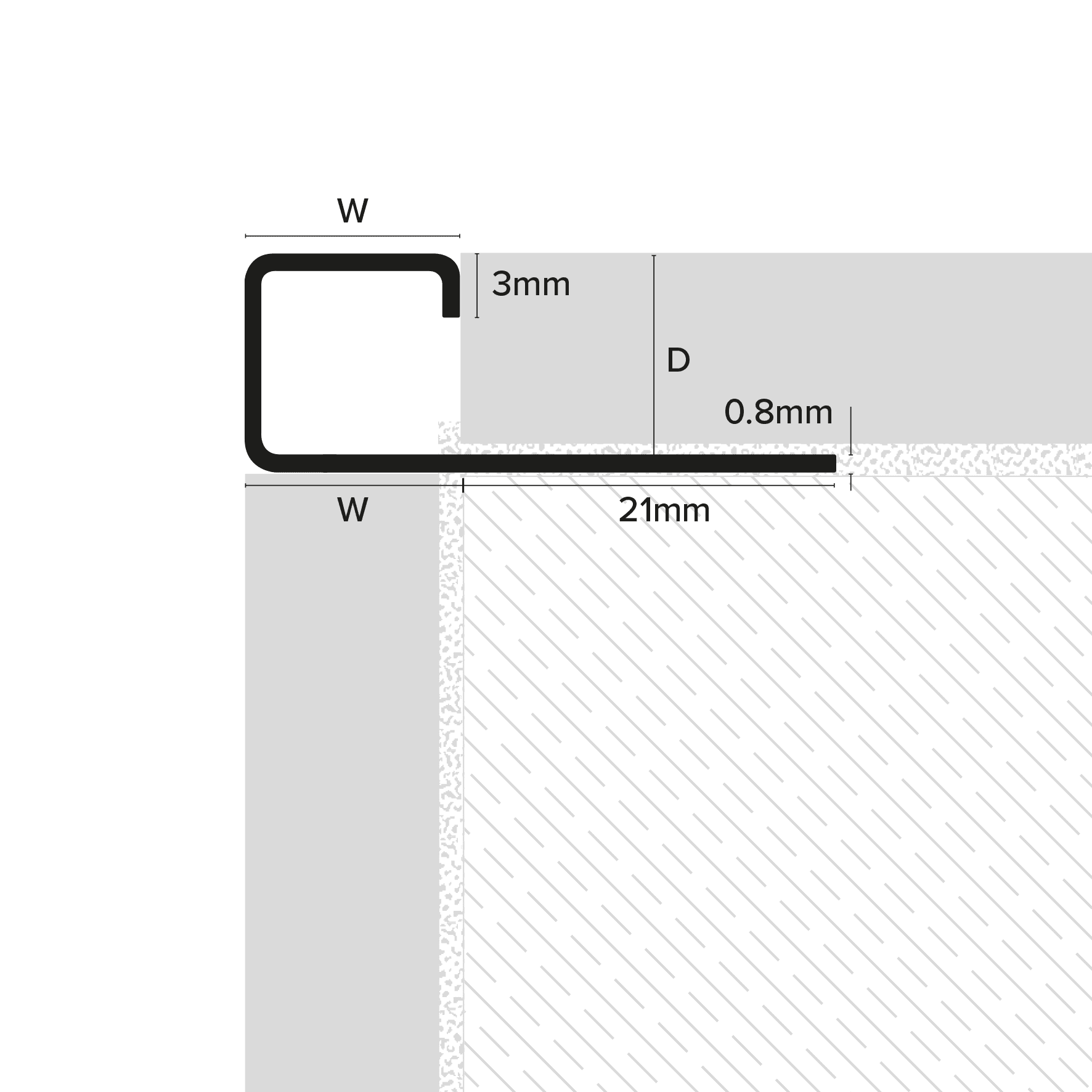 Stainless Steel Square Edge image