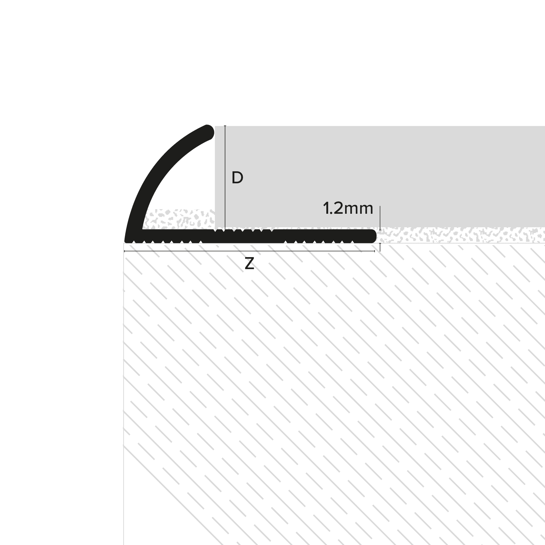 Aluminium Round Edge image